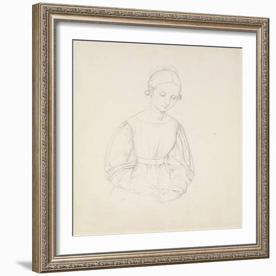 Portrait of the Artist's Wife, Nina, C. 1830-Friedrich Overbeck-Framed Giclee Print