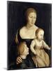 Portrait of the Artist’S Wife with the Two Elder Children, 1528-29-Hans Holbein the Younger-Mounted Giclee Print