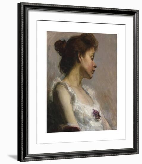 Portrait of the Artist’s Wife-Henry Ossawa Tanner-Framed Premium Giclee Print