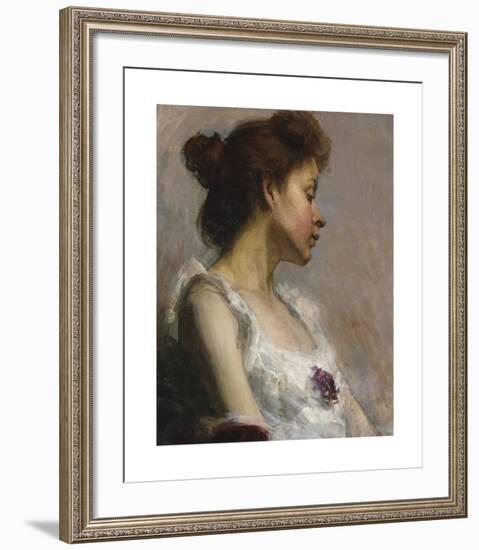 Portrait of the Artist’s Wife-Henry Ossawa Tanner-Framed Premium Giclee Print