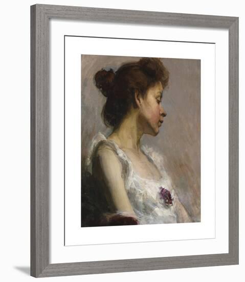 Portrait of the Artist’s Wife-Henry Ossawa Tanner-Framed Premium Giclee Print