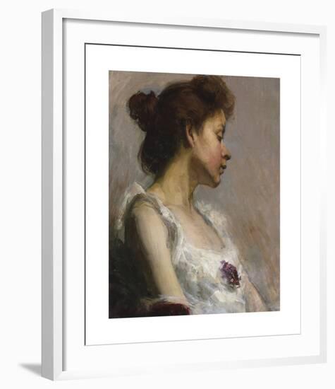 Portrait of the Artist’s Wife-Henry Ossawa Tanner-Framed Premium Giclee Print