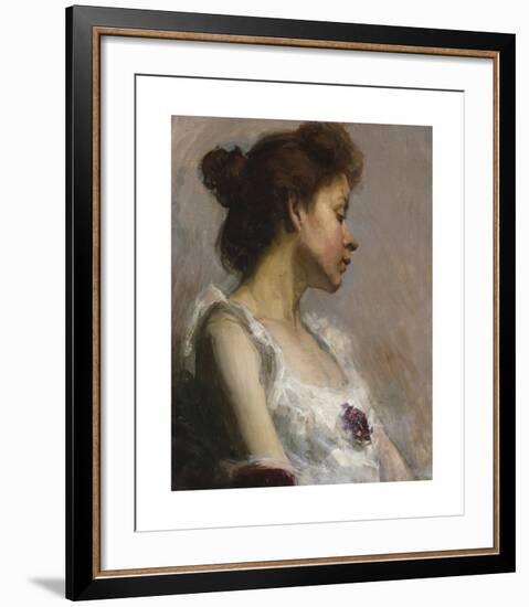 Portrait of the Artist’s Wife-Henry Ossawa Tanner-Framed Premium Giclee Print