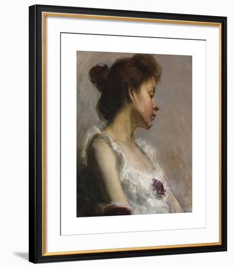 Portrait of the Artist’s Wife-Henry Ossawa Tanner-Framed Premium Giclee Print