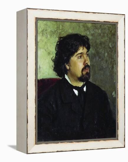 Portrait of the Artist Vasily Surikov, (1848-191), 1885-Ilya Yefimovich Repin-Framed Premier Image Canvas