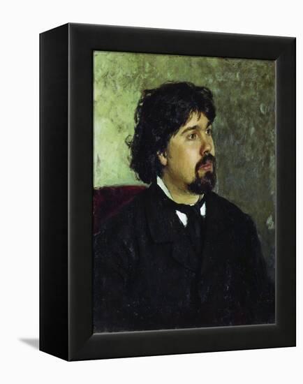 Portrait of the Artist Vasily Surikov, (1848-191), 1885-Ilya Yefimovich Repin-Framed Premier Image Canvas