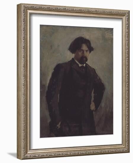 Portrait of the Artist Vasily Surikov (1848-191)-Valentin Alexandrovich Serov-Framed Giclee Print