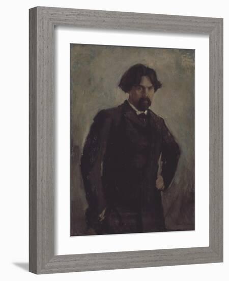 Portrait of the Artist Vasily Surikov (1848-191)-Valentin Alexandrovich Serov-Framed Giclee Print