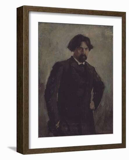 Portrait of the Artist Vasily Surikov (1848-191)-Valentin Alexandrovich Serov-Framed Giclee Print