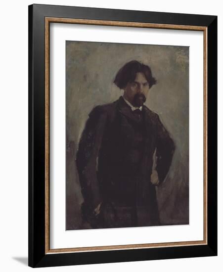 Portrait of the Artist Vasily Surikov (1848-191)-Valentin Alexandrovich Serov-Framed Giclee Print