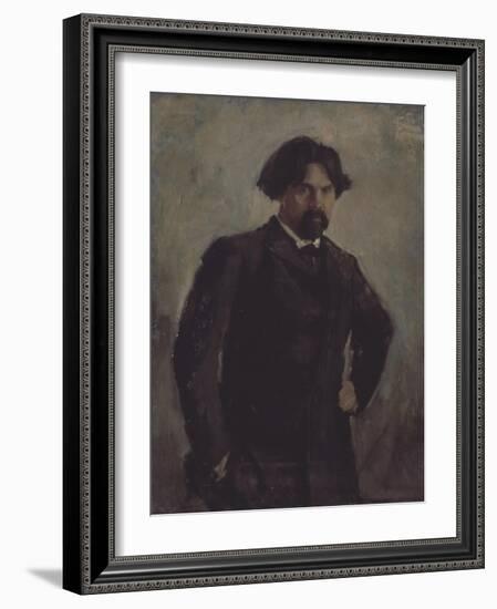 Portrait of the Artist Vasily Surikov (1848-191)-Valentin Alexandrovich Serov-Framed Giclee Print