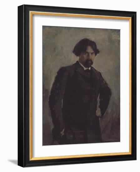 Portrait of the Artist Vasily Surikov (1848-191)-Valentin Alexandrovich Serov-Framed Giclee Print