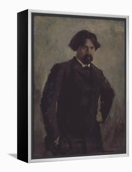Portrait of the Artist Vasily Surikov (1848-191)-Valentin Alexandrovich Serov-Framed Premier Image Canvas