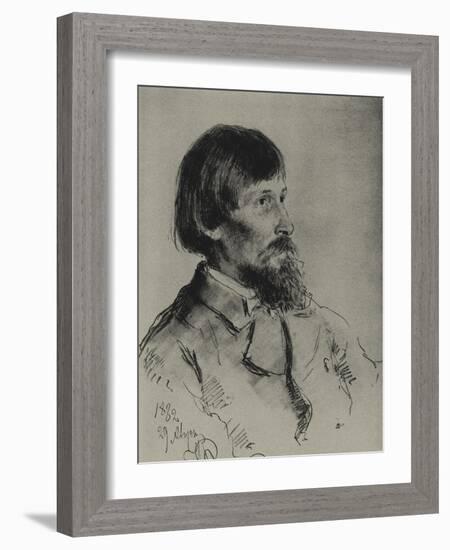 Portrait of the Artist Viktor Vasnetsov (1848-192)-Ilya Yefimovich Repin-Framed Giclee Print