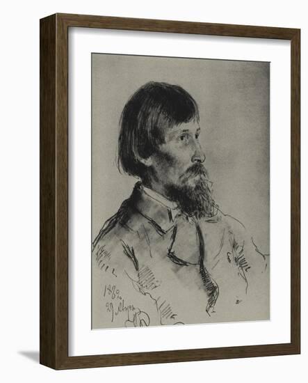 Portrait of the Artist Viktor Vasnetsov (1848-192)-Ilya Yefimovich Repin-Framed Giclee Print