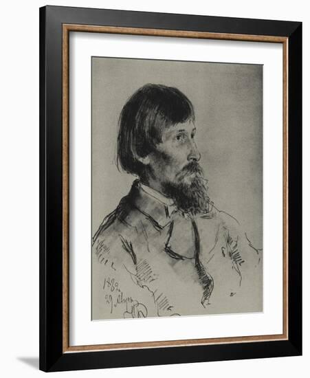 Portrait of the Artist Viktor Vasnetsov (1848-192)-Ilya Yefimovich Repin-Framed Giclee Print