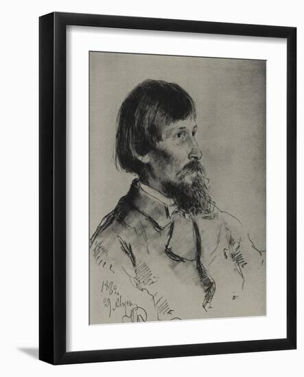 Portrait of the Artist Viktor Vasnetsov (1848-192)-Ilya Yefimovich Repin-Framed Giclee Print