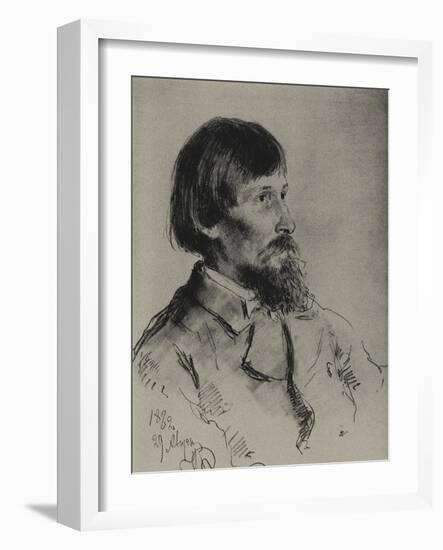 Portrait of the Artist Viktor Vasnetsov (1848-192)-Ilya Yefimovich Repin-Framed Giclee Print