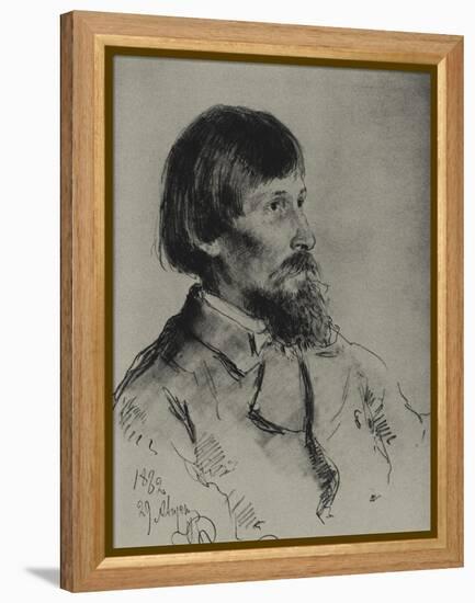 Portrait of the Artist Viktor Vasnetsov (1848-192)-Ilya Yefimovich Repin-Framed Premier Image Canvas