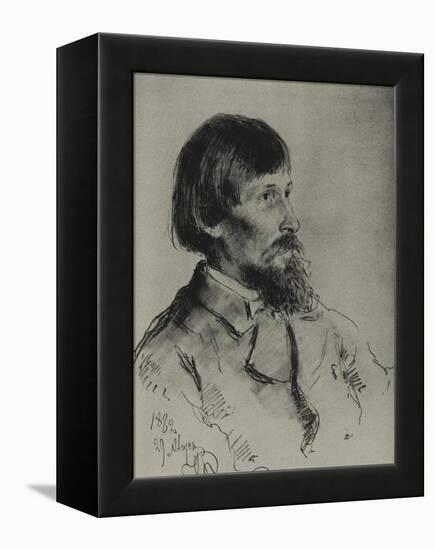 Portrait of the Artist Viktor Vasnetsov (1848-192)-Ilya Yefimovich Repin-Framed Premier Image Canvas