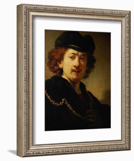 Portrait of the Artist with Cap and Gold Chain, 1633-Rembrandt van Rijn-Framed Giclee Print