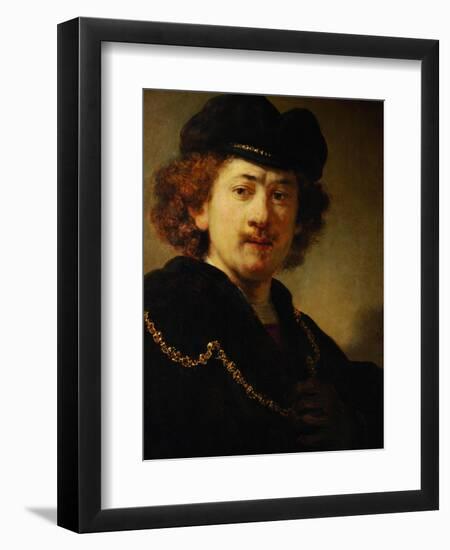 Portrait of the Artist with Cap and Gold Chain, 1633-Rembrandt van Rijn-Framed Giclee Print