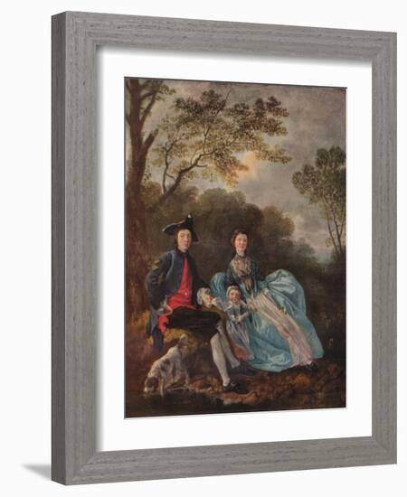 'Portrait of the Artist with his Wife and Daughter', c1748-Thomas Gainsborough-Framed Giclee Print