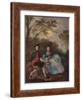 'Portrait of the Artist with his Wife and Daughter', c1748-Thomas Gainsborough-Framed Giclee Print
