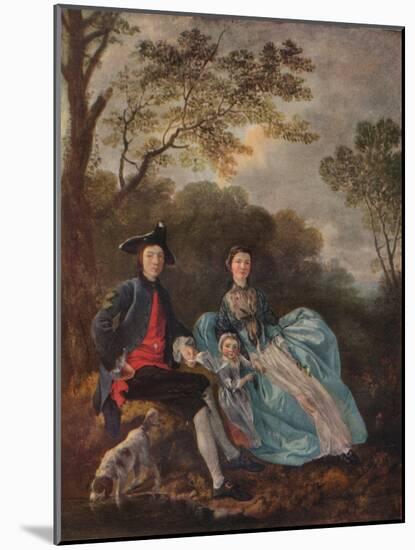 'Portrait of the Artist with his Wife and Daughter', c1748-Thomas Gainsborough-Mounted Giclee Print