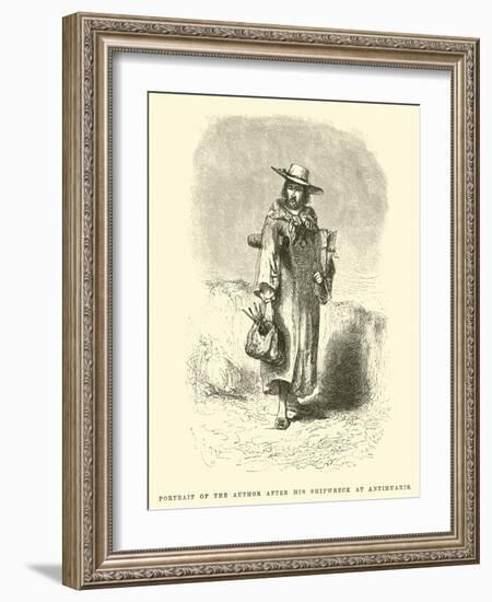 Portrait of the Author after His Shipwreck at Antihuaris-Édouard Riou-Framed Giclee Print