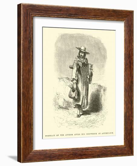 Portrait of the Author after His Shipwreck at Antihuaris-Édouard Riou-Framed Giclee Print