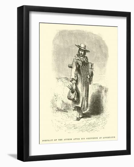 Portrait of the Author after His Shipwreck at Antihuaris-Édouard Riou-Framed Giclee Print