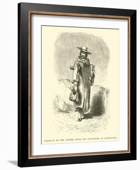 Portrait of the Author after His Shipwreck at Antihuaris-Édouard Riou-Framed Giclee Print