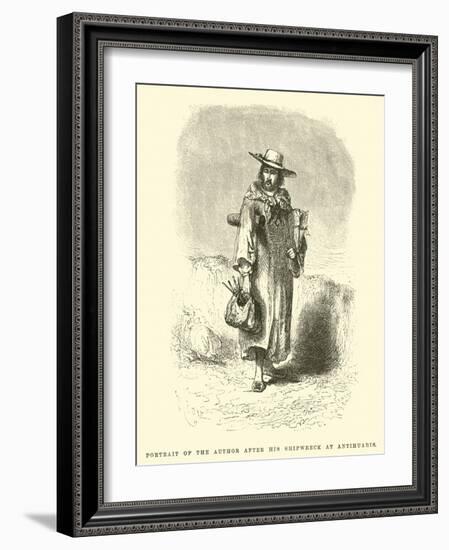 Portrait of the Author after His Shipwreck at Antihuaris-Édouard Riou-Framed Giclee Print