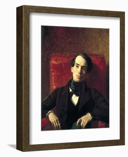 Portrait of the Author Alexander Strugovshchikov, (1808-187), 1840-Karl Briullov-Framed Giclee Print