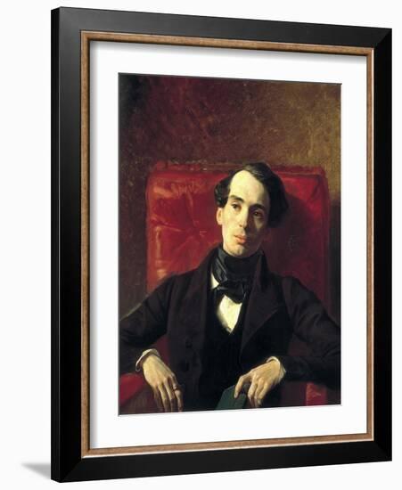 Portrait of the Author Alexander Strugovshchikov, (1808-187), 1840-Karl Briullov-Framed Giclee Print