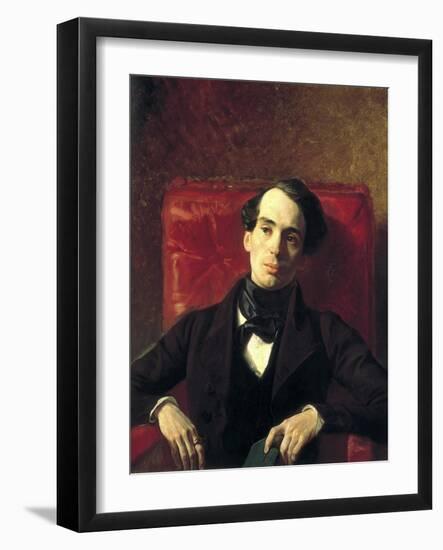 Portrait of the Author Alexander Strugovshchikov, (1808-187), 1840-Karl Briullov-Framed Giclee Print