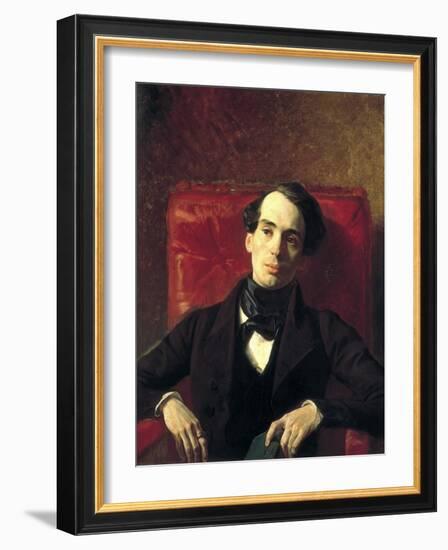 Portrait of the Author Alexander Strugovshchikov, (1808-187), 1840-Karl Briullov-Framed Giclee Print