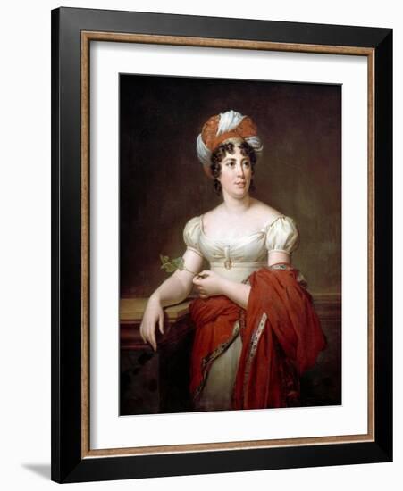 Portrait of the Author Baronne Anne Louise Germaine De Staël (1766-181)-François Pascal Simon Gérard-Framed Giclee Print