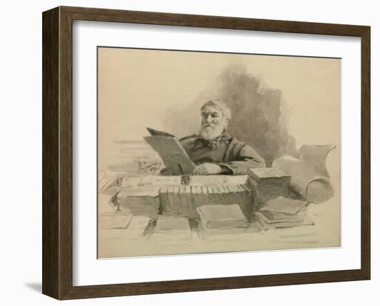 Portrait of the Author Dmitry Grigorovich (1822-189), 1894-Ilya Yefimovich Repin-Framed Giclee Print