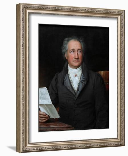 Portrait of the Author Johann Wolfgang Von Goethe (1749-183), 1828-Joseph Karl Stieler-Framed Giclee Print