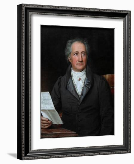 Portrait of the Author Johann Wolfgang Von Goethe (1749-183), 1828-Joseph Karl Stieler-Framed Giclee Print