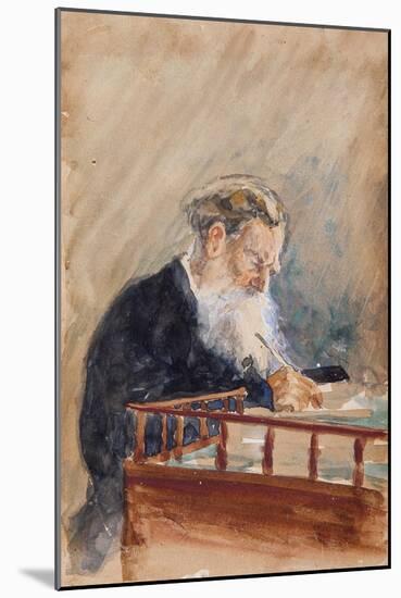 Portrait of the Author Leo N. Tolstoy (1828-191), 1900s-Ilya Yefimovich Repin-Mounted Giclee Print