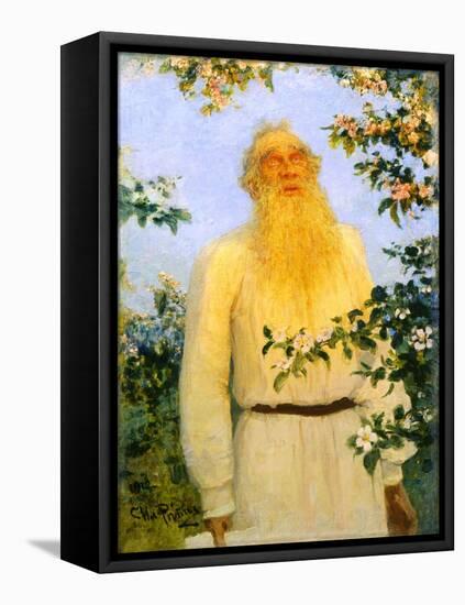 Portrait of the Author Leo N Tolstoy, 1912-Il'ya Repin-Framed Premier Image Canvas
