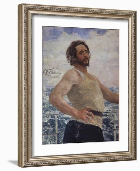 Portrait of the Author Leonid Andreyev (1871-191), 1912-Ilya Yefimovich Repin-Framed Giclee Print