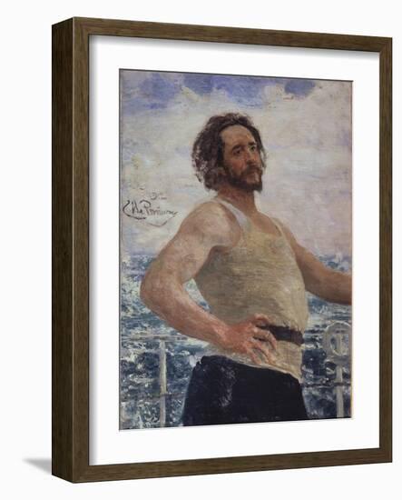 Portrait of the Author Leonid Andreyev (1871-191), 1912-Ilya Yefimovich Repin-Framed Giclee Print