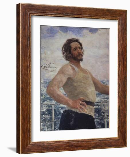 Portrait of the Author Leonid Andreyev (1871-191), 1912-Ilya Yefimovich Repin-Framed Giclee Print