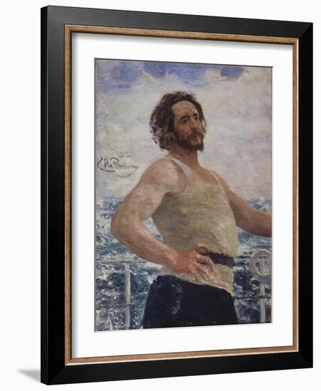 Portrait of the Author Leonid Andreyev (1871-191), 1912-Ilya Yefimovich Repin-Framed Giclee Print