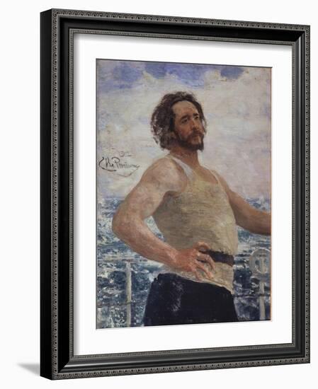 Portrait of the Author Leonid Andreyev (1871-191), 1912-Ilya Yefimovich Repin-Framed Giclee Print