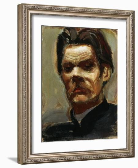 Portrait of the Author Maxim Gorky (1868-193), 1906-Akseli Gallen-Kallela-Framed Giclee Print